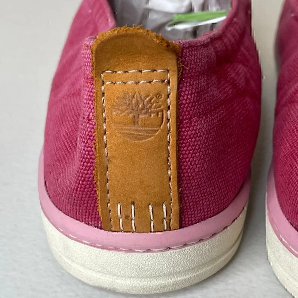 Timberland Earthkeepers Pink Canvas Slip-On Shoes 6